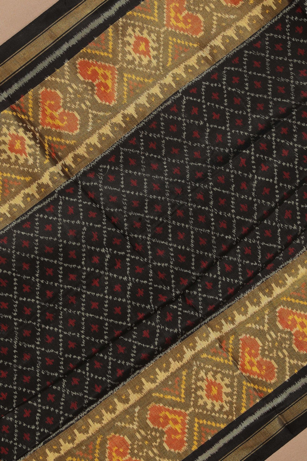 Image of Rajkot Patola Silk Black Saree